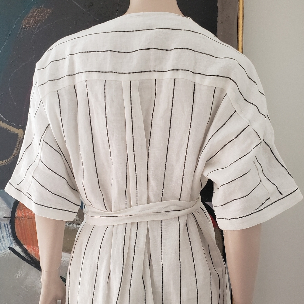 Contemporaine | NWOT Pure Linen Button-down Dress - Picture 4 of 7
